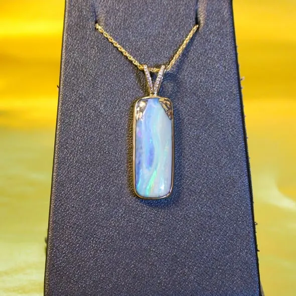 14K Yellow Gold Opal Pendant 2