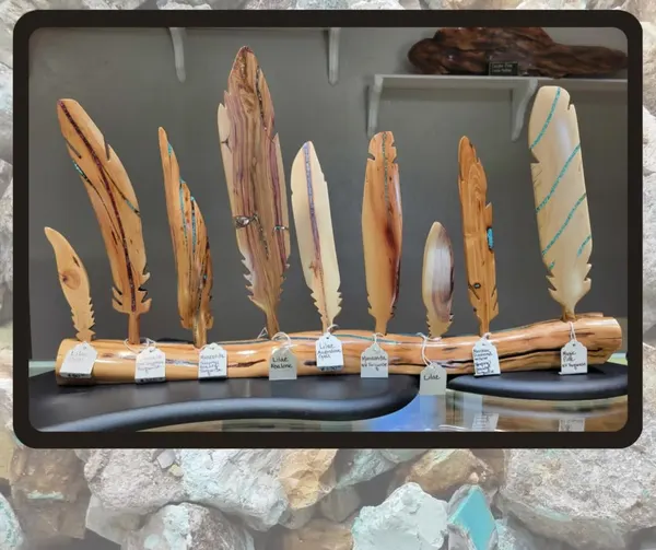 Carved Agate Feathers Collection