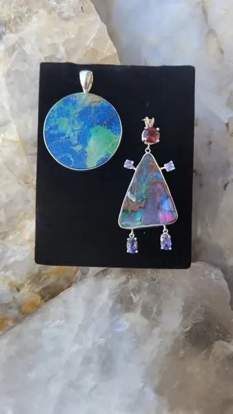 Chrysocolla World Pendant