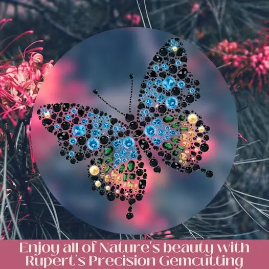 Gemstone Butterfly Art