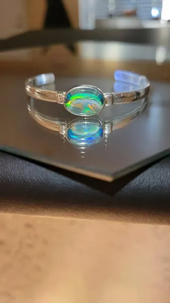 Handmade Opal Sterling Silver Pendant