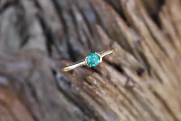 Oval Cut Natural Emerald Ring 2