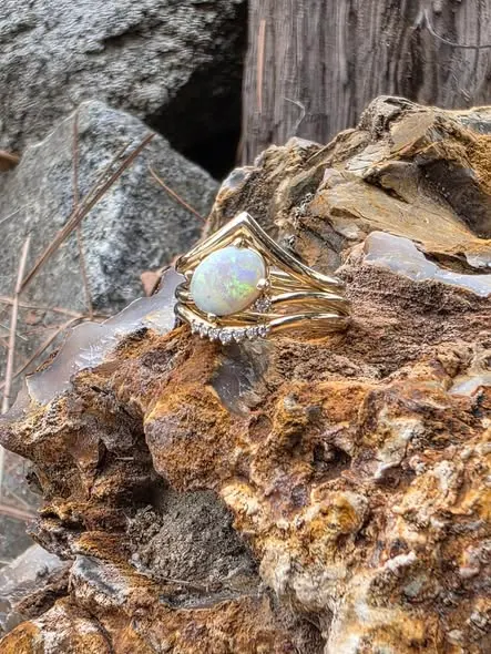 White Gemstone Ring 1